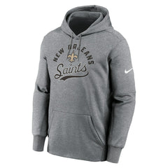 New Orleans Saints Performance Fleece Pullover Hoodie Heather Gray | Nike for Sale