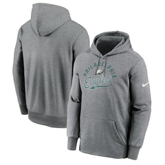 Philadelphia Eagles Performance Fleece Pullover Hoodie Heather Gray | Nike for Sale