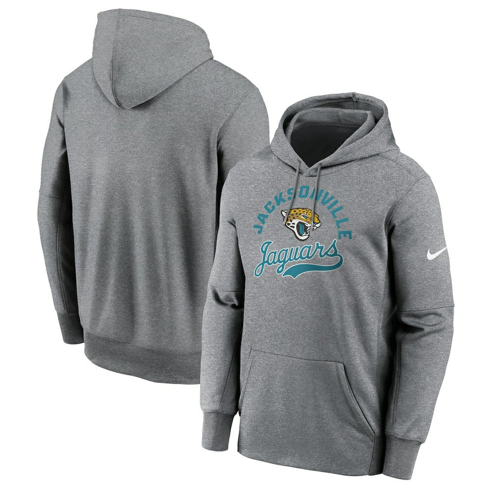 Jacksonville Jaguars Performance Fleece Pullover Hoodie Heather Gray | Nike for Sale