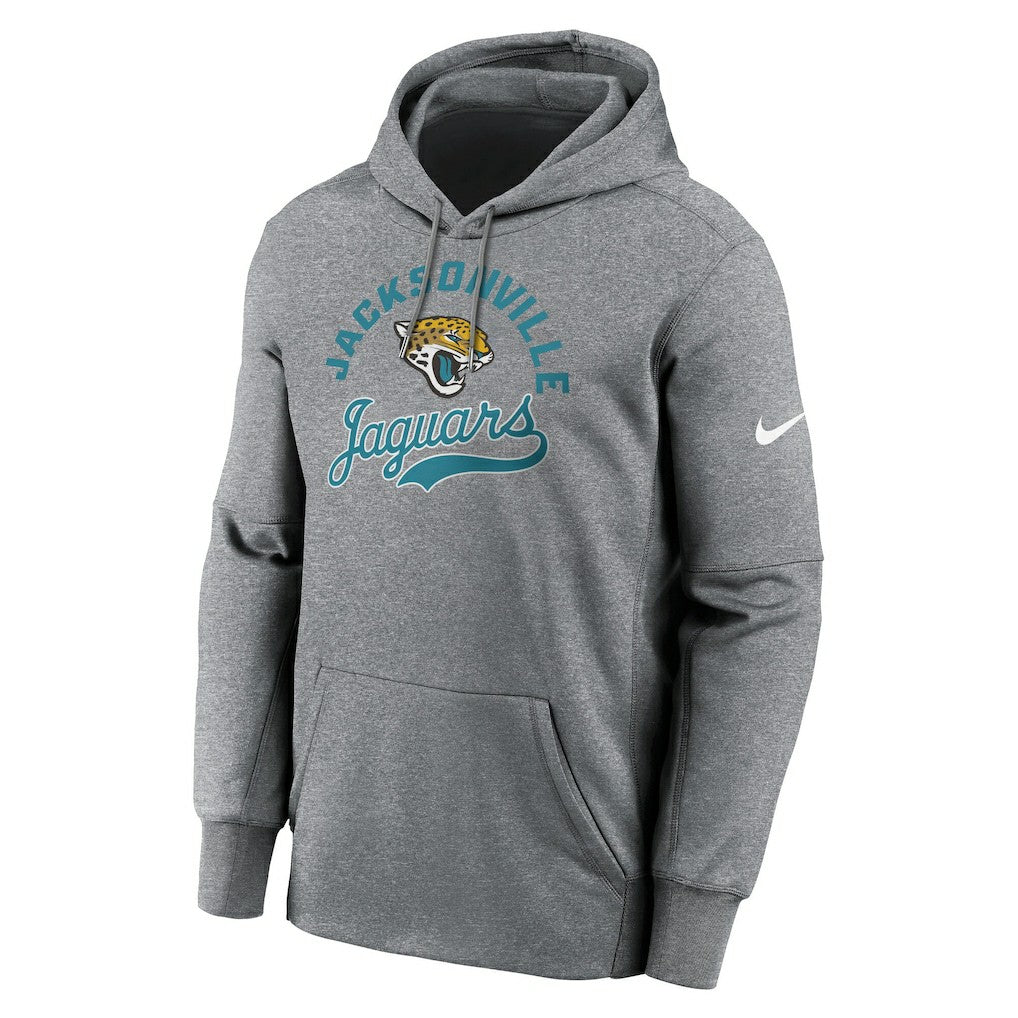 Jacksonville Jaguars Performance Fleece Pullover Hoodie Heather Gray | Nike for Sale