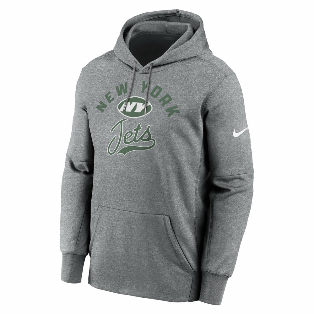 New York Jets Performance Fleece Pullover Hoodie Heather Gray | Nike for Sale