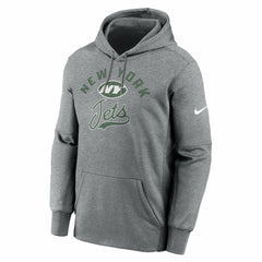 New York Jets Performance Fleece Pullover Hoodie Heather Gray | Nike for Sale