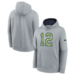 Seattle Seahawks Youth 2025 Rivalries Collection Club Hoodie Wolf Gray | Nike for Sale
