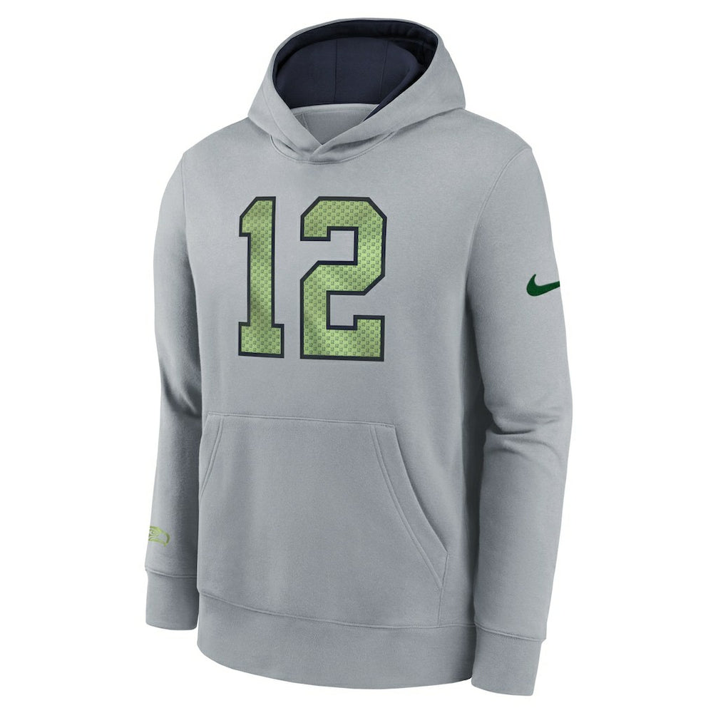 Seattle Seahawks Youth 2025 Rivalries Collection Club Hoodie Wolf Gray | Nike for Sale