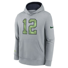 Seattle Seahawks Youth 2025 Rivalries Collection Club Hoodie Wolf Gray | Nike for Sale