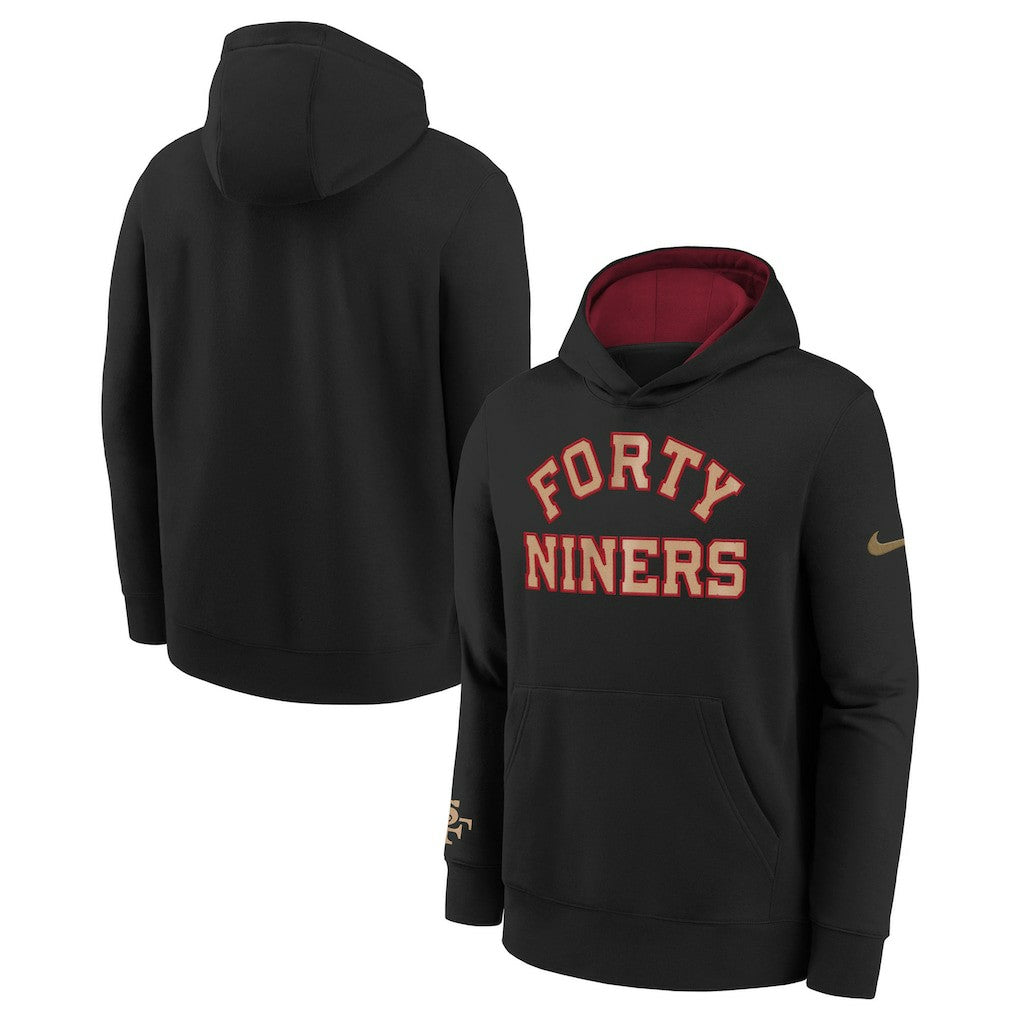 San Francisco 49ers Youth 2025 Rivalries Collection Club Hoodie Black | Nike for Sale