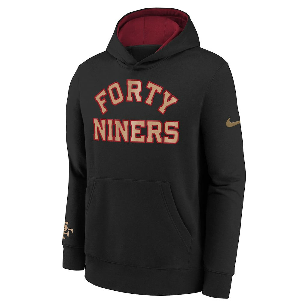 San Francisco 49ers Youth 2025 Rivalries Collection Club Hoodie Black | Nike for Sale