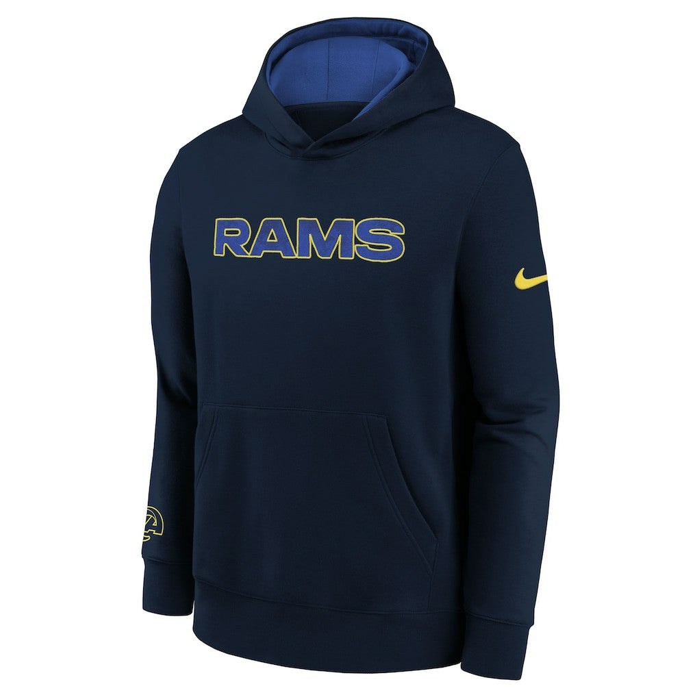Los Angeles Rams Youth 2025 Rivalries Collection Club Hoodie Midnight Blue | Nike for Sale