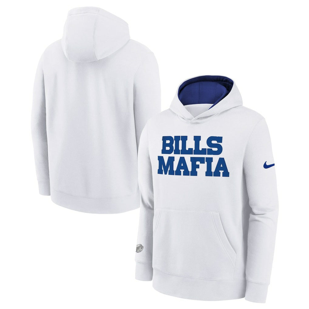 Buffalo Bills Youth 2025 Rivalries Collection Club Hoodie White | Nike for Sale