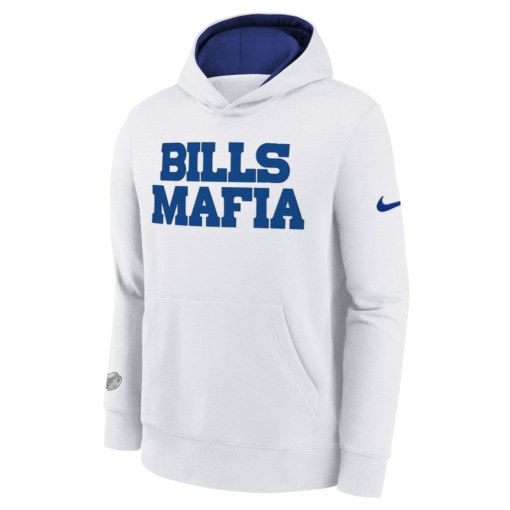 Buffalo Bills Youth 2025 Rivalries Collection Club Hoodie White | Nike for Sale