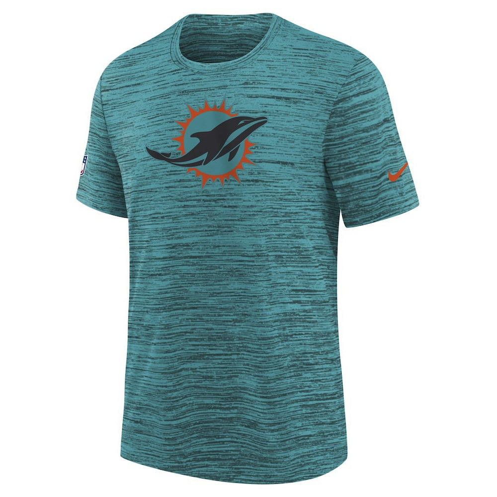 Miami Dolphins Youth 2025 Rivalries Collection Sideline Velocity Dri-FIT T-Shirt Turbo Green | Nike for Sale