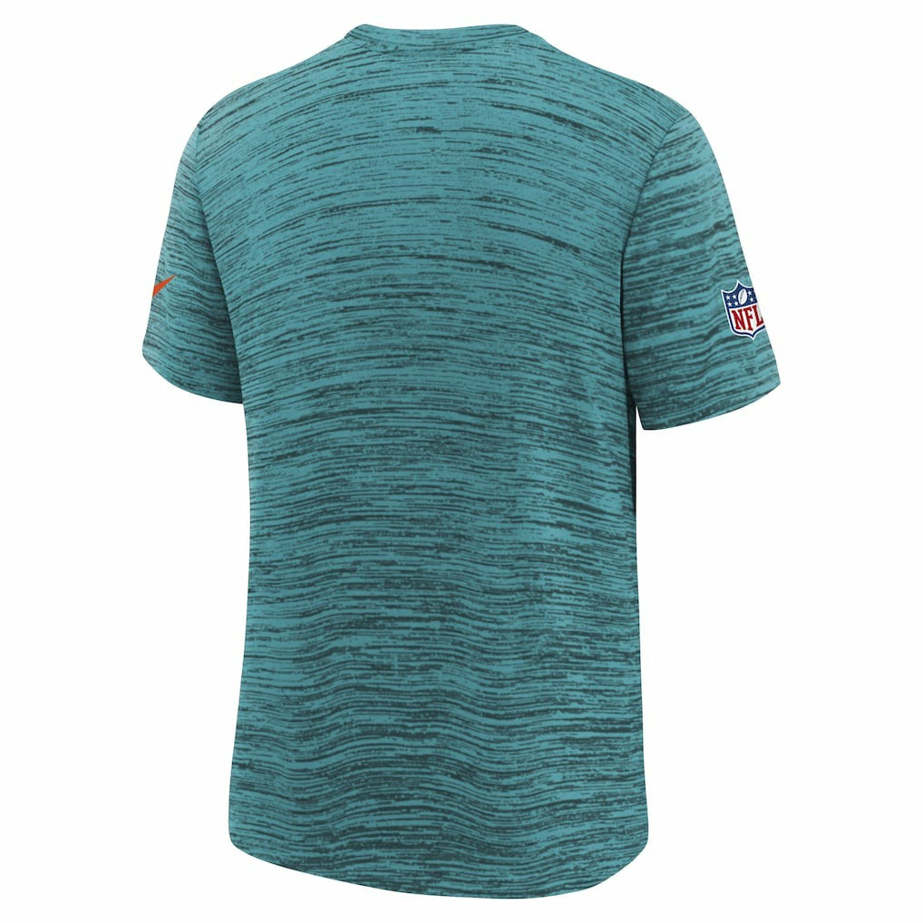 Miami Dolphins Youth 2025 Rivalries Collection Sideline Velocity Dri-FIT T-Shirt Turbo Green | Nike for Sale
