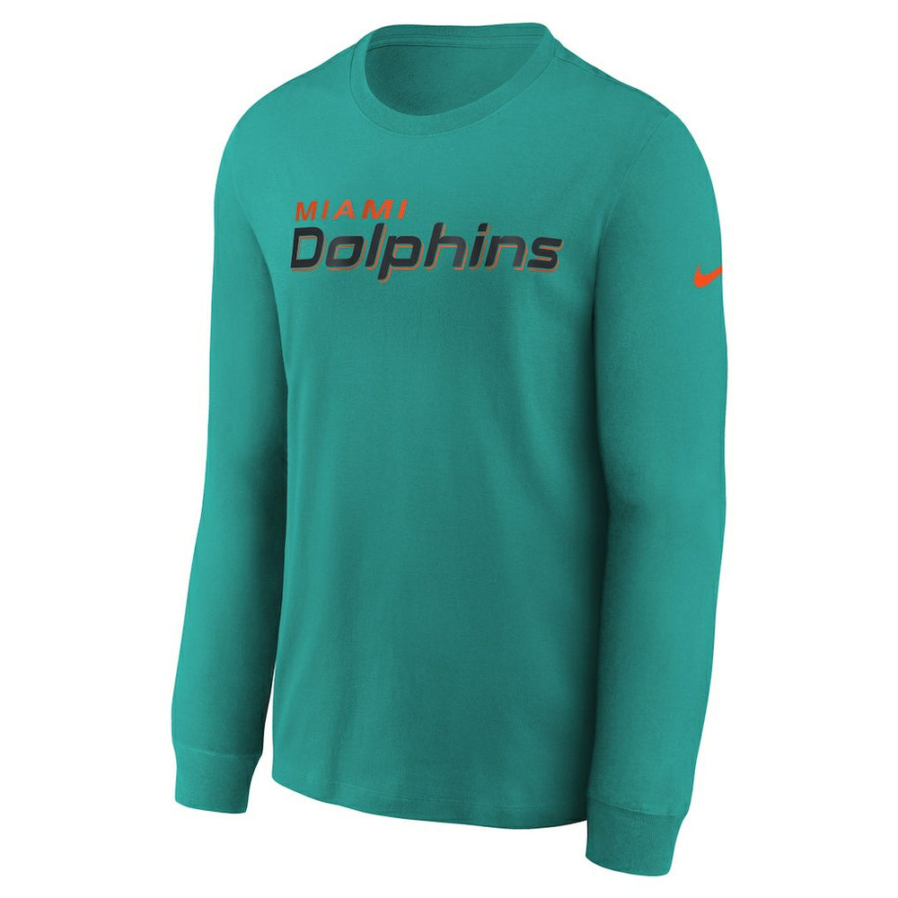 Miami Dolphins Youth 2025 Rivalries Collection Long Sleeve T-Shirt Turbo Green | Nike for Sale
