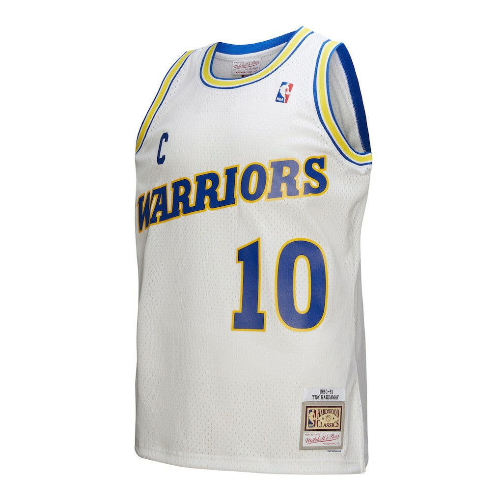 Tim Hardaway Golden State Warriors Hardwood Classics 1990/91 Swingman Jersey White - NBA