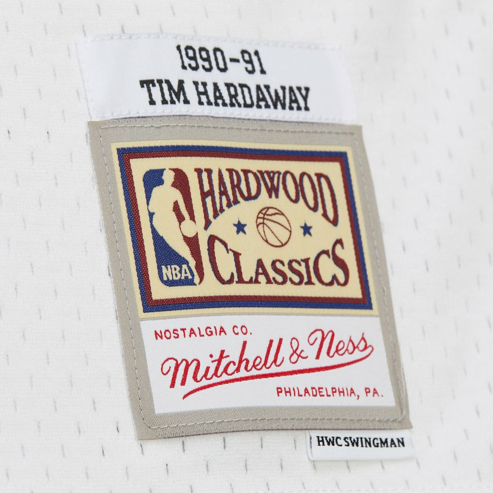 Tim Hardaway Golden State Warriors Hardwood Classics 1990/91 Swingman Jersey White - NBA