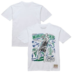 Dirk Nowitzki Dallas Mavericks Hardwood Classics Chalked Up T-Shirt White - NBA