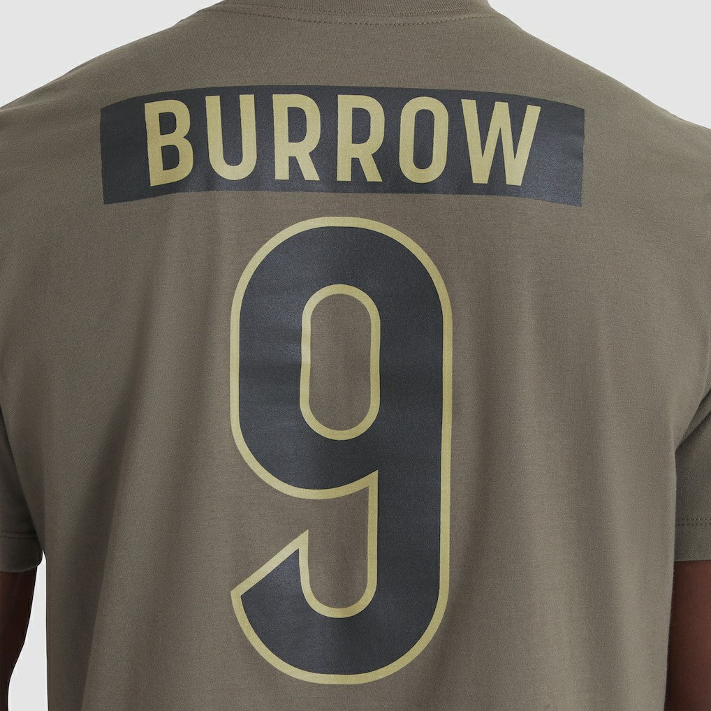 Joe Burrow Cincinnati Bengals 2025 Salute to Service Name & Number T-Shirt Olive | Nike for Sale