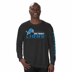 Detroit Lions Starter Half Time Long Sleeve T-Shirt Black | NFL