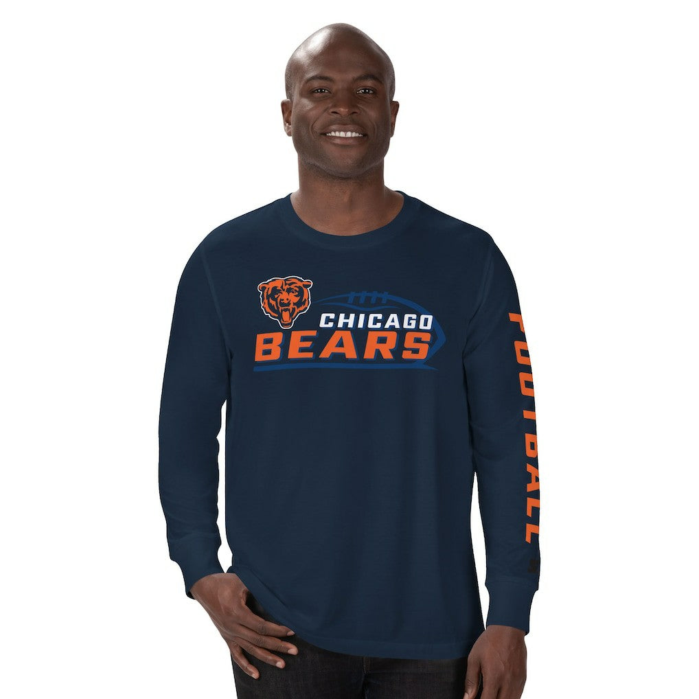 Chicago Bears Starter Half Time Long Sleeve T-Shirt Navy | NFL