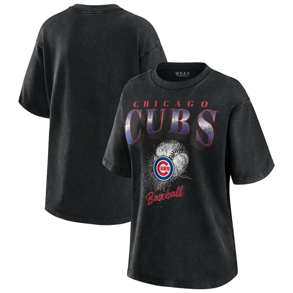 Chicago Cubs WEAR by Erin Andrews Women's Oversized Boyfriend T-Shirt - MLB