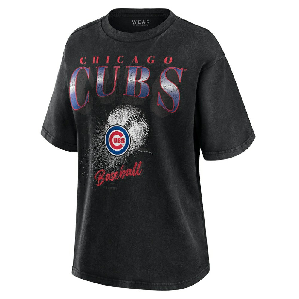 Chicago Cubs WEAR by Erin Andrews Women's Oversized Boyfriend T-Shirt - MLB
