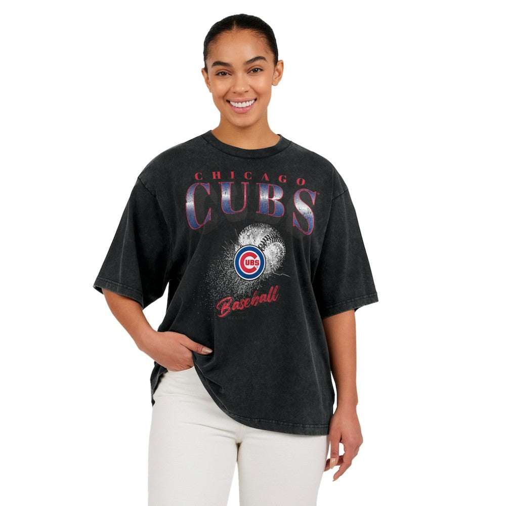Chicago Cubs WEAR by Erin Andrews Women's Oversized Boyfriend T-Shirt - MLB
