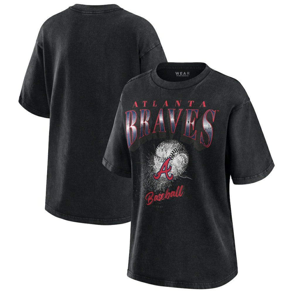 Atlanta Braves WEAR by Erin Andrews Women's Oversized Boyfriend T-Shirt - MLB
