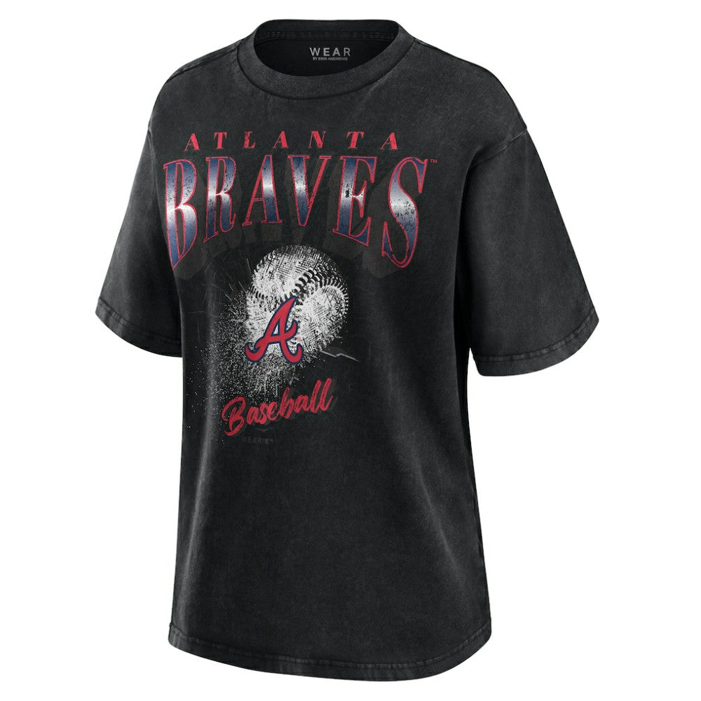 Atlanta Braves WEAR by Erin Andrews Women's Oversized Boyfriend T-Shirt - MLB