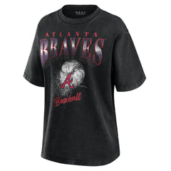 Atlanta Braves WEAR by Erin Andrews Women's Oversized Boyfriend T-Shirt - MLB
