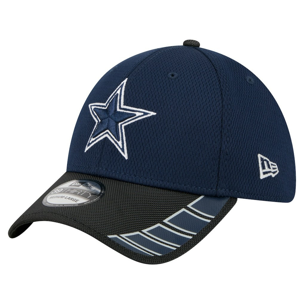Dallas Cowboys New Era Visor Hit 39THIRTY Flex Hat Navy/Black | NFL