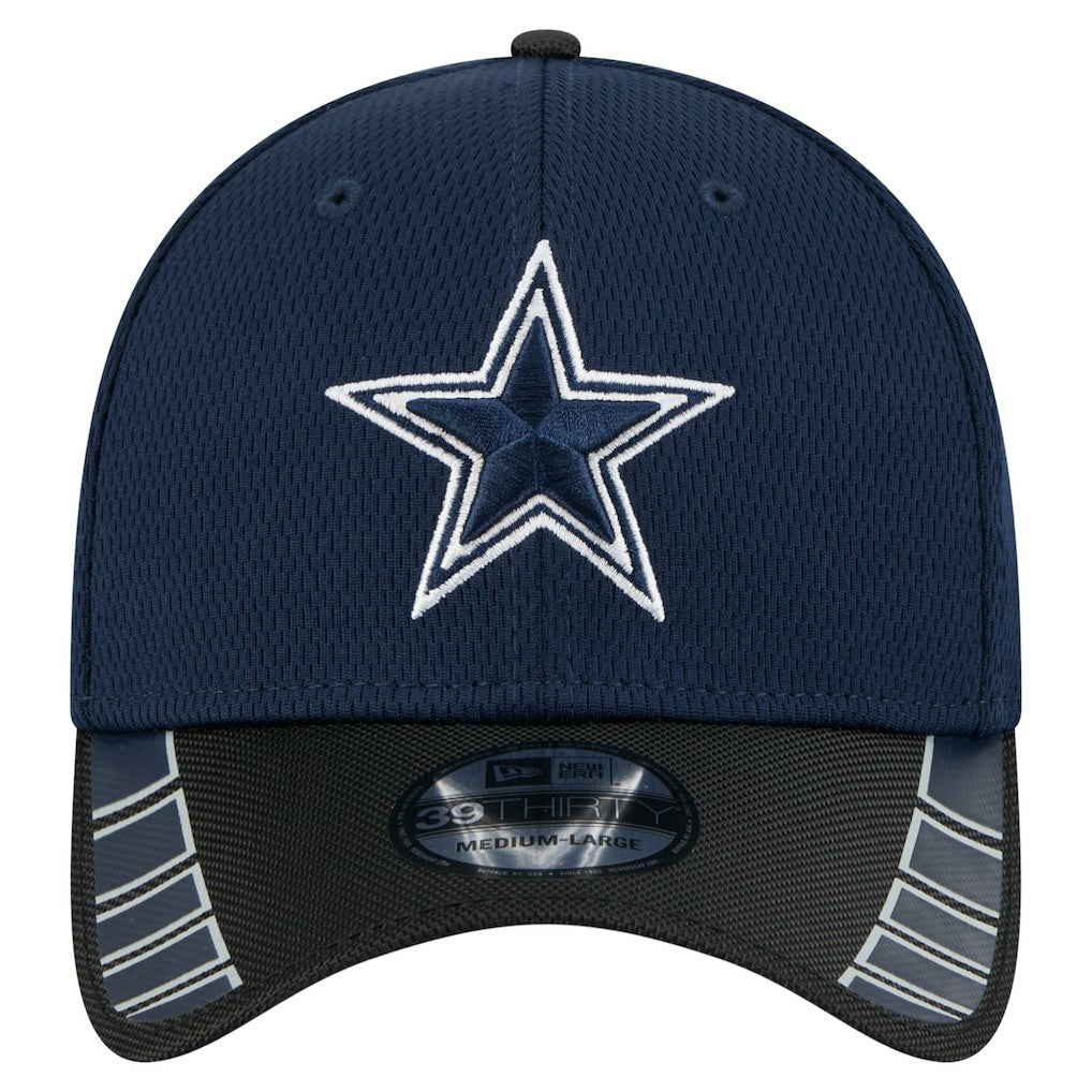 Dallas Cowboys New Era Visor Hit 39THIRTY Flex Hat Navy/Black | NFL