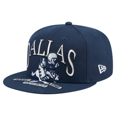 Dallas Cowboys New Era Throwback Oversized 59FIFTY Fitted Hat Navy | NFL