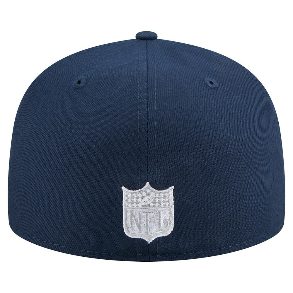 Dallas Cowboys New Era Throwback Oversized 59FIFTY Fitted Hat Navy | NFL