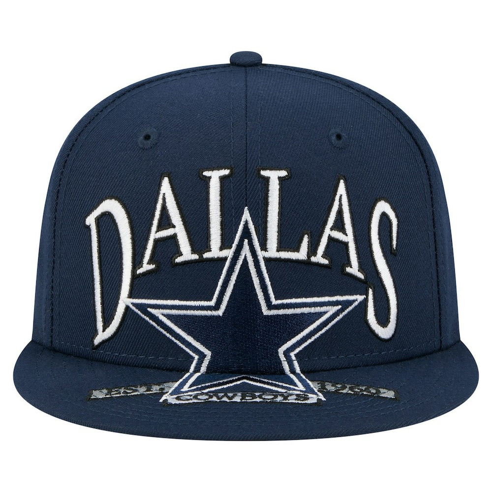 Dallas Cowboys New Era Oversized 59FIFTY Fitted Hat Navy | NFL