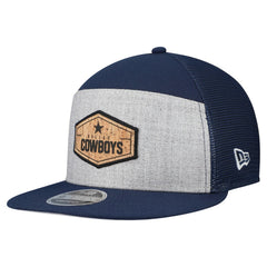 Dallas Cowboys New Era Cork Split Panel 9FIFTY Trucker Snapback Hat Gray/Navy | NFL