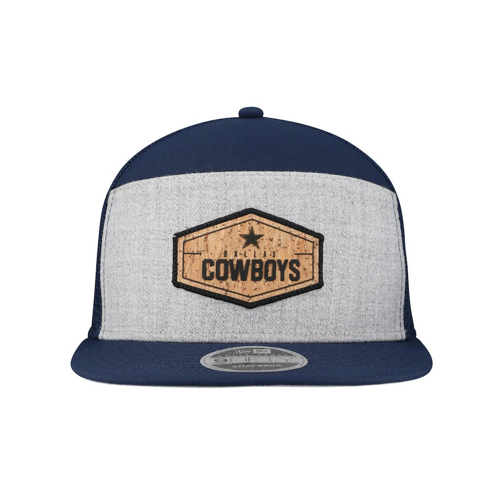Dallas Cowboys New Era Cork Split Panel 9FIFTY Trucker Snapback Hat Gray/Navy | NFL