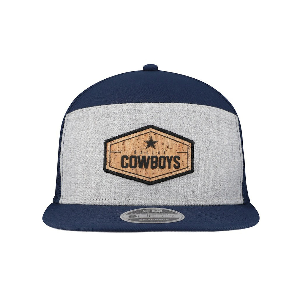 Dallas Cowboys New Era Cork Split Panel 9FIFTY Trucker Snapback Hat Gray/Navy | NFL