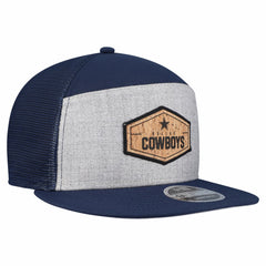 Dallas Cowboys New Era Cork Split Panel 9FIFTY Trucker Snapback Hat Gray/Navy | NFL