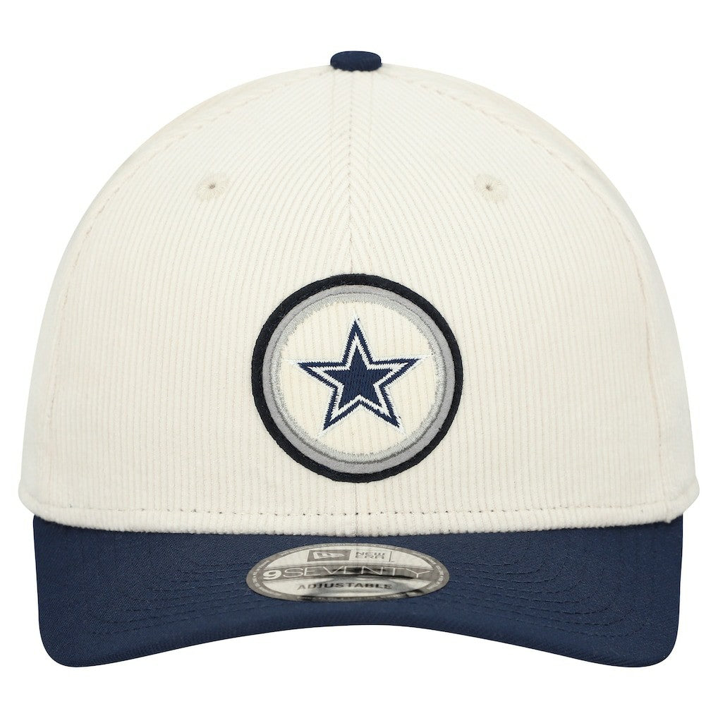 Dallas Cowboys New Era Loyal Corduroy 9SEVENTY Adjustable Hat Cream | NFL