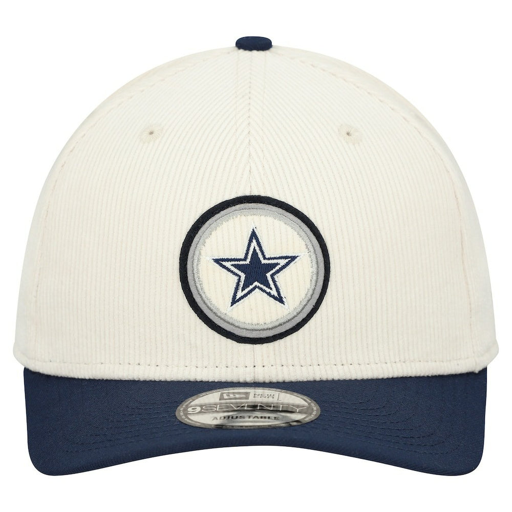 Dallas Cowboys New Era Loyal Corduroy 9SEVENTY Adjustable Hat Cream | NFL