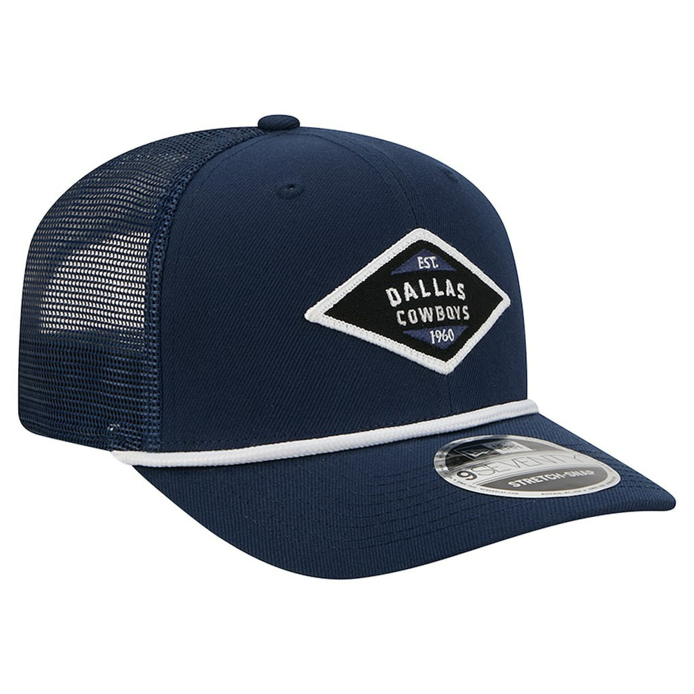 Dallas Cowboys New Era 9SEVENTY Team Rope Stretch-Snap Hat Navy | NFL