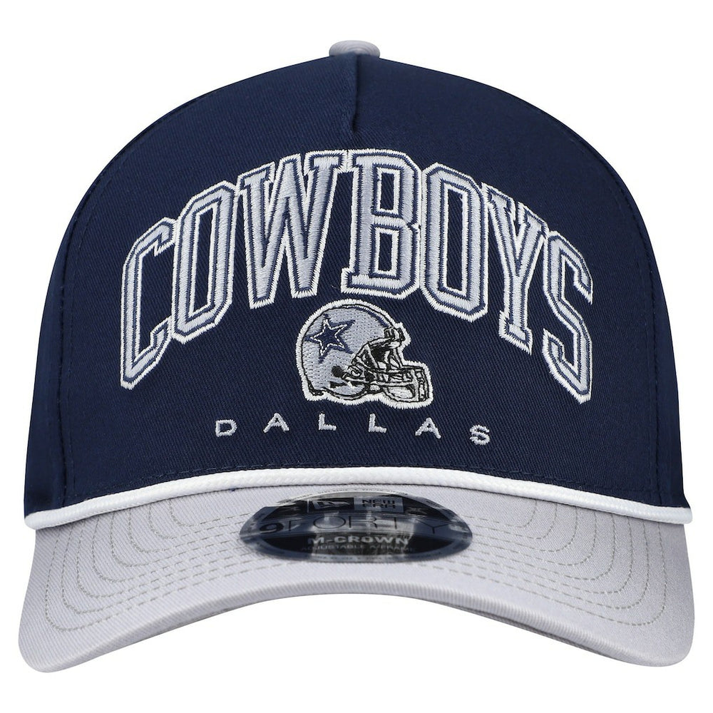 Dallas Cowboys New Era Arch 9FORTY A-Frame M-Crown Adjustable Hat Navy | NFL