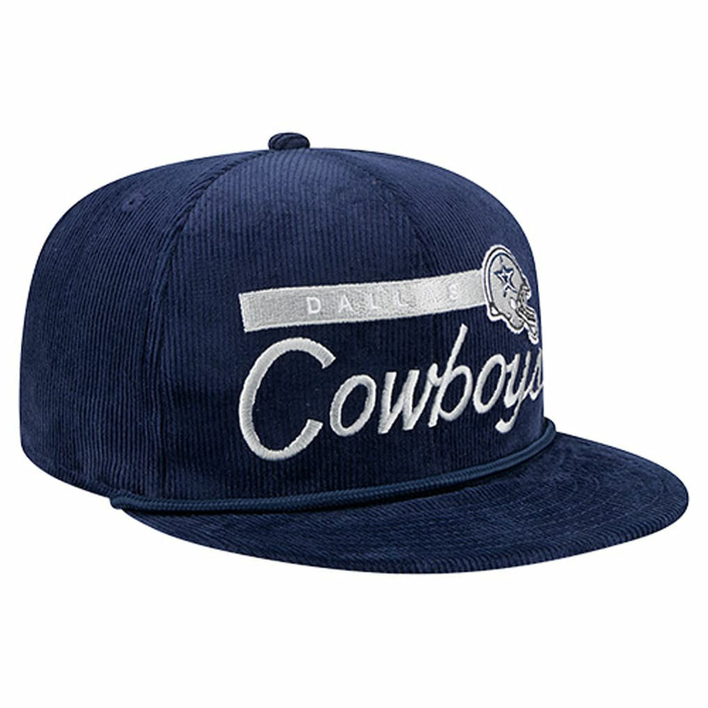 Dallas Cowboys New Era Cord Rope 9FIFTY Snapback Hat Navy | NFL