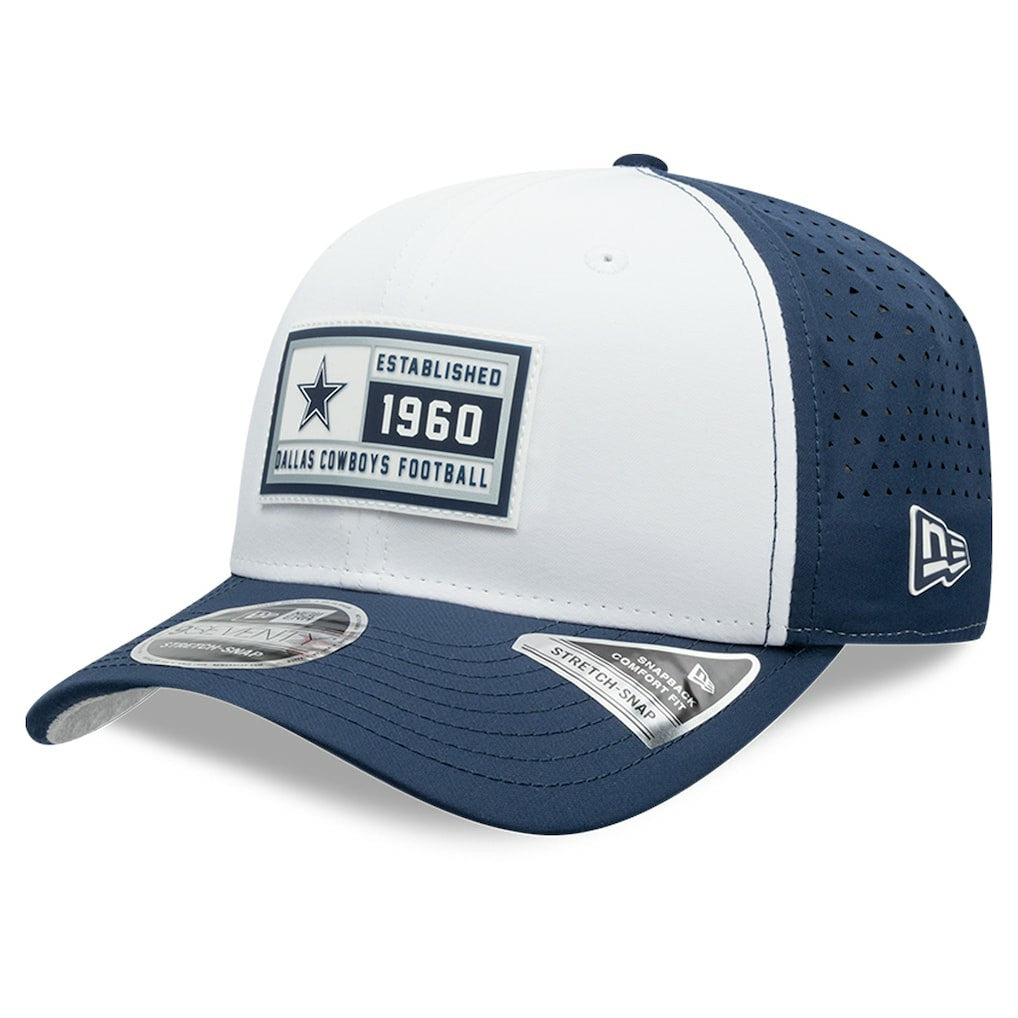 Dallas Cowboys New Era Established Patch 9SEVENTY Adjustable Hat White/Navy | NFL
