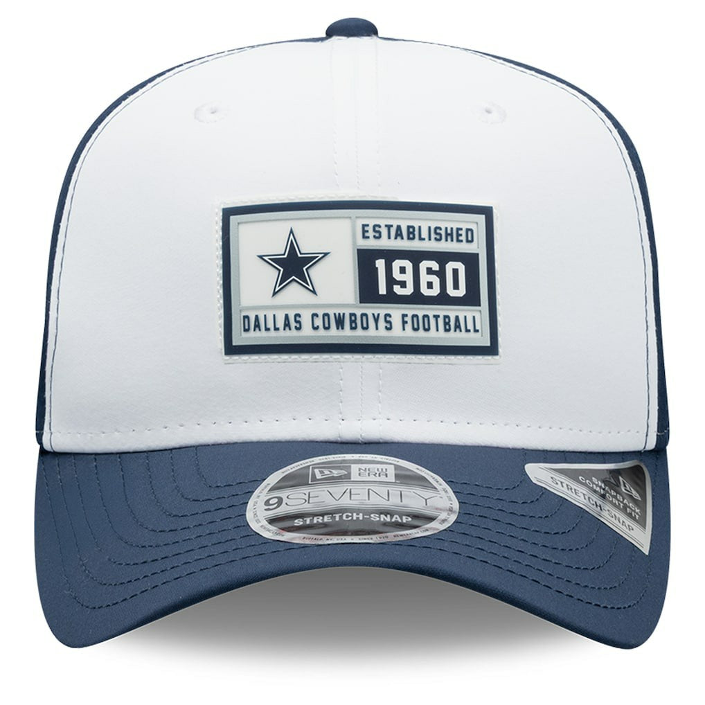 Dallas Cowboys New Era Established Patch 9SEVENTY Adjustable Hat White/Navy | NFL
