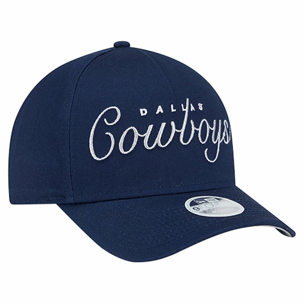 Dallas Cowboys New Era Women's Metallic A-Frame 9FORTY Adjustable Hat Navy | NFL