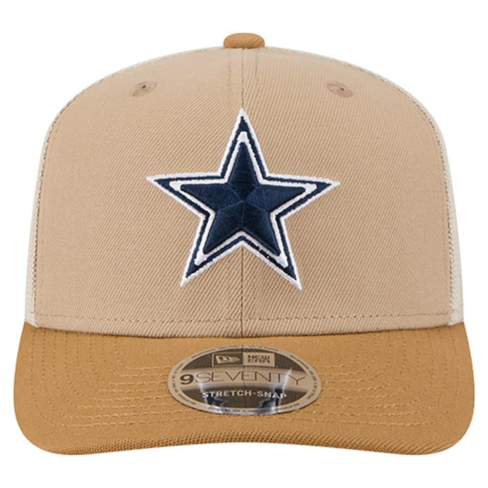 Dallas Cowboys New Era Two-Tone Trucker 9SEVENTY Adjustable Hat Light Beige | NFL