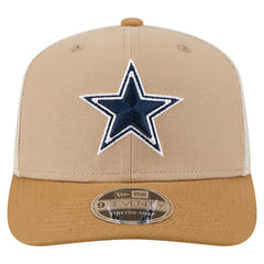 Dallas Cowboys New Era Two-Tone Trucker 9SEVENTY Adjustable Hat Light Beige | NFL