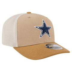 Dallas Cowboys New Era Two-Tone Trucker 9SEVENTY Adjustable Hat Light Beige | NFL