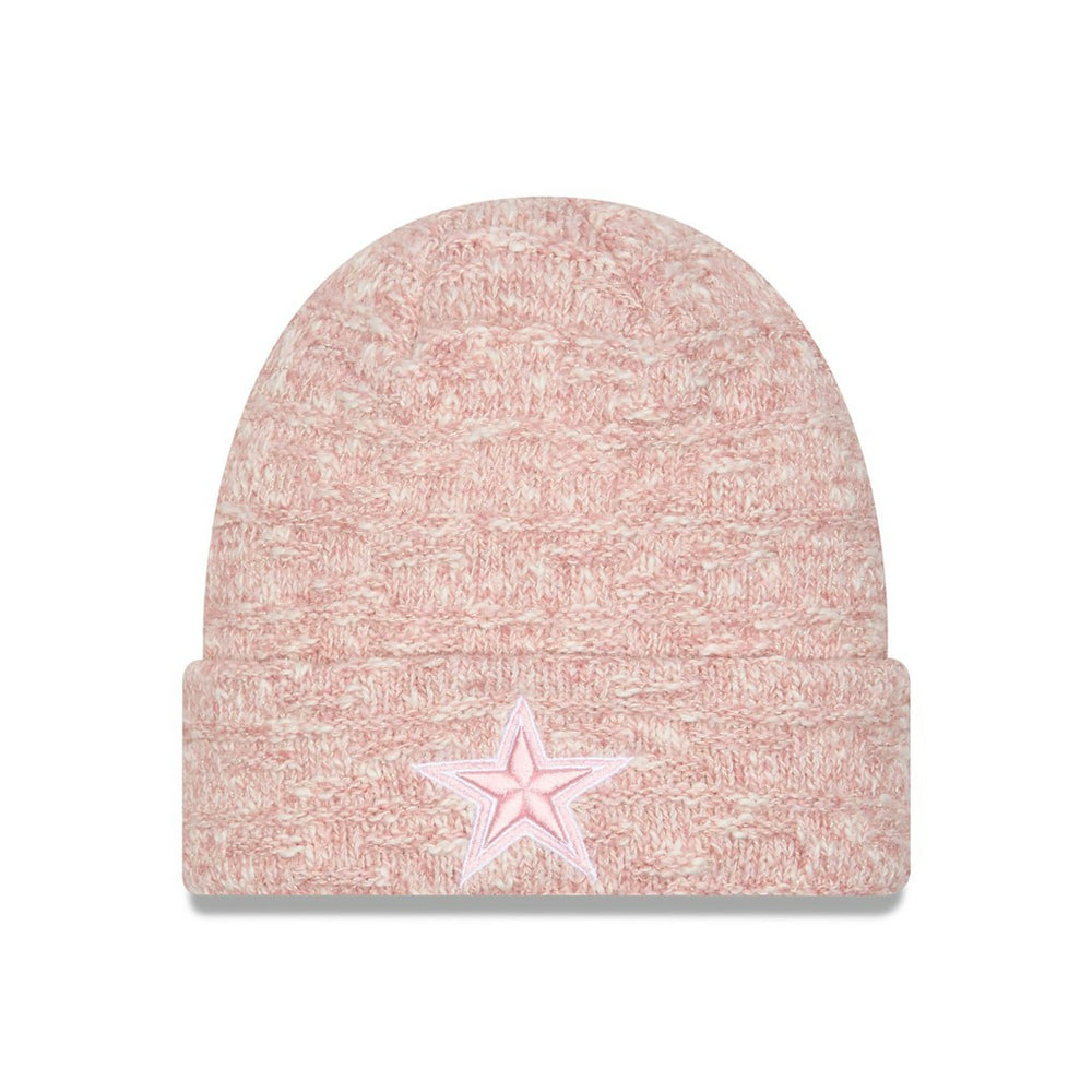 Dallas Cowboys New Era Women's Metallic Cuffed Knit Hat Pink | NFL
